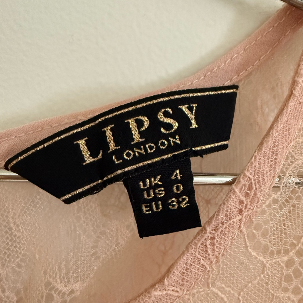 Lipsy Blush Lace Blouse - Picture 3 of 4